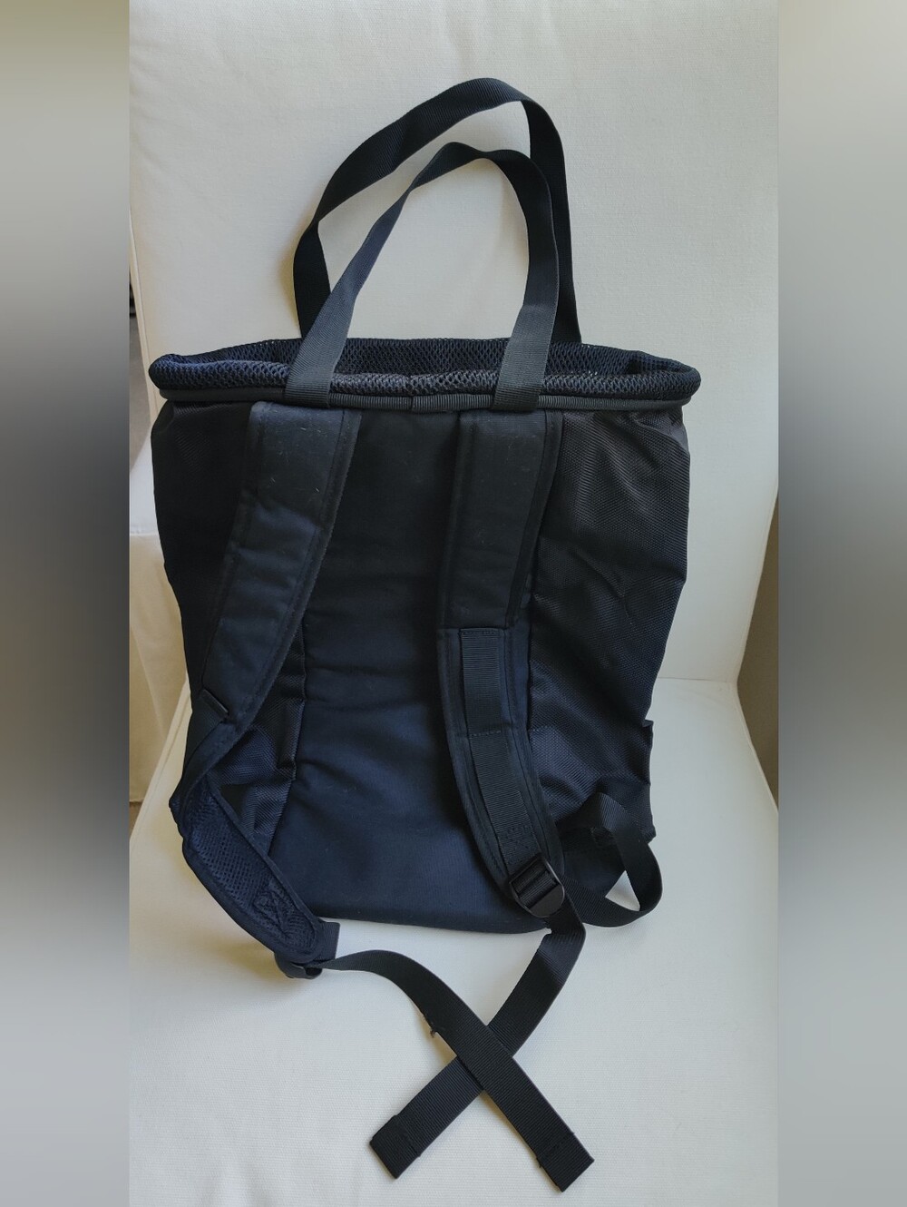 Eddie Bauer Black Mesh Top Backpack Tote, New Condition - Picture 2 of 12